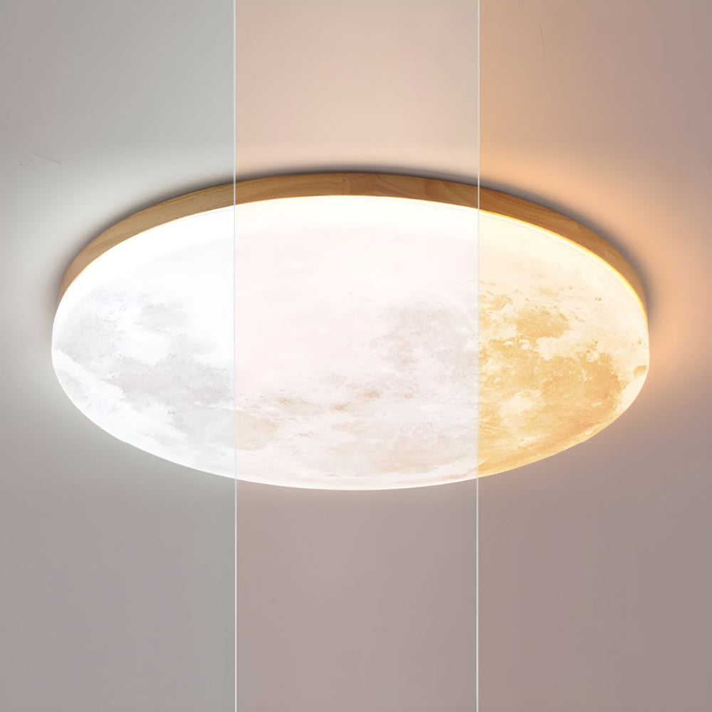 Lampa Sufitowa LED Moonlamp – Minimalistyczna Okrągła z Ciepłym Światłem
