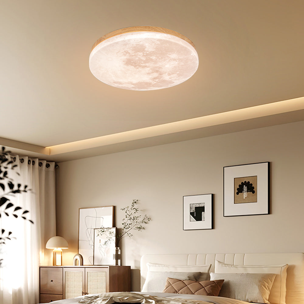 Lampa Sufitowa LED Moonlamp – Minimalistyczna Okrągła z Ciepłym Światłem