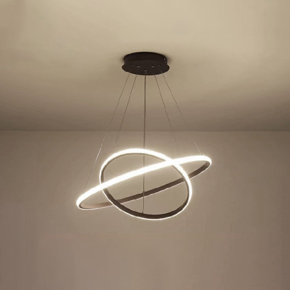 Lampa wisząca LED minimalistyczna z pierścieniami do jadalni