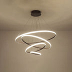 Lampa wisząca LED minimalistyczna z pierścieniami do jadalni
