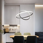 Minimalistyczny lampa wisząca LED z pływającymi pierścieniami do jadalni i salonów