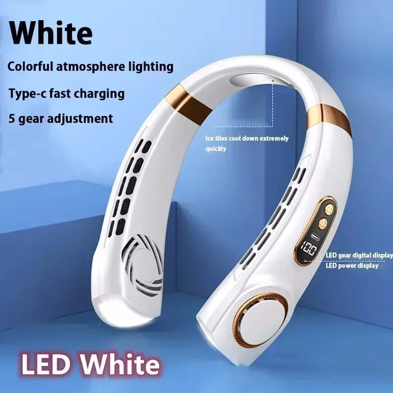 Portable Bladeless Neck Fan 8000mAh USB