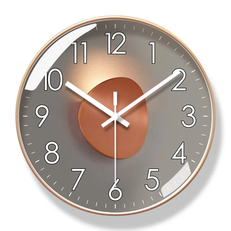Round Wall Clock Minimalist Silent Time Display