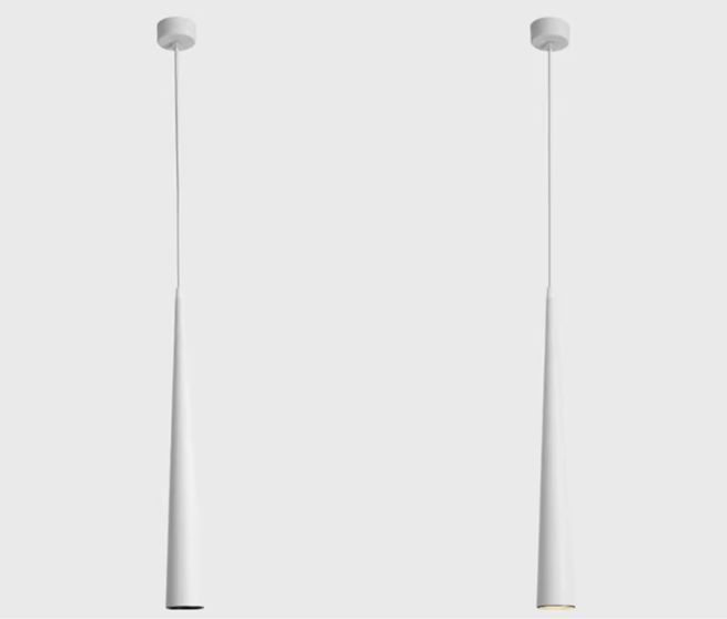 Lampada a sospensione LED con forma conica e regolazione della luminosità, unica e d'atmosfera, per cucina e sala da pranzo