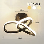 Adjustable Energy-Saving LED Ceiling Lamp with Three Rings