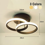 Adjustable Energy-Saving LED Ceiling Lamp with Three Rings