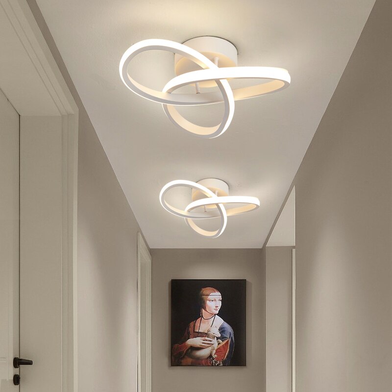 Adjustable Energy-Saving LED Ceiling Lamp with Three Rings