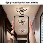 Adjustable Energy-Saving LED Ceiling Lamp with Three Rings