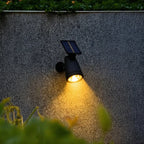 Versatile solar-powered garden spotlight with 9 static and dynamic colors