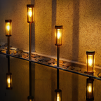 Lanterna solare da giardino – lampada LED esterna con palo