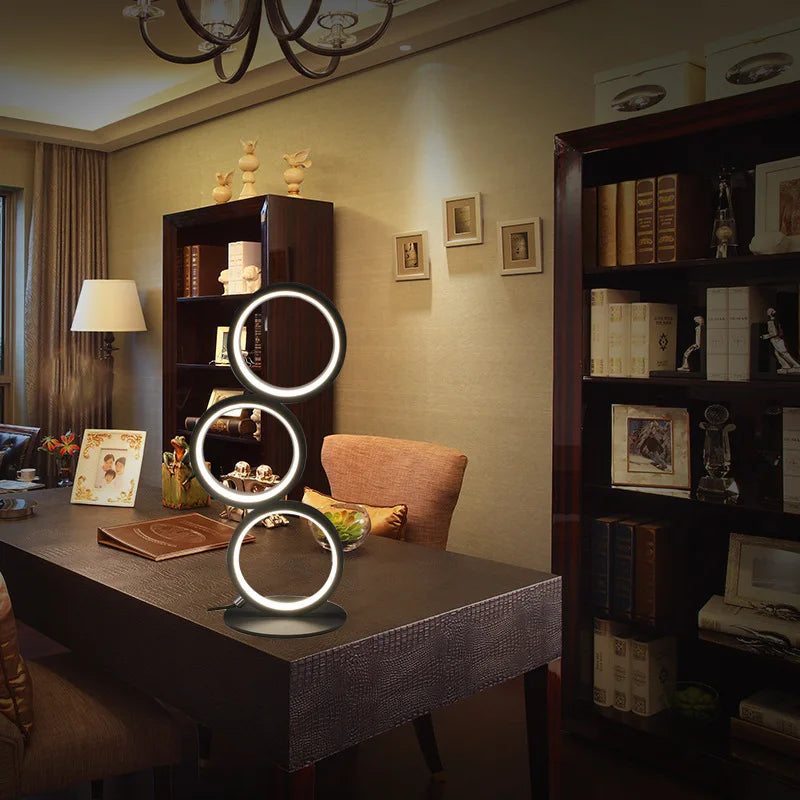 Minimalist LED desk lamp with warm light modes