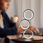 Minimalist LED desk lamp with warm light modes