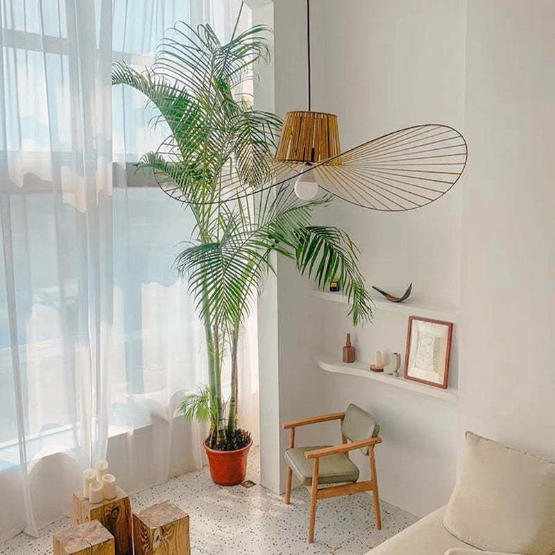 Lampada a sospensione decorativa luce delicata design ondulato
