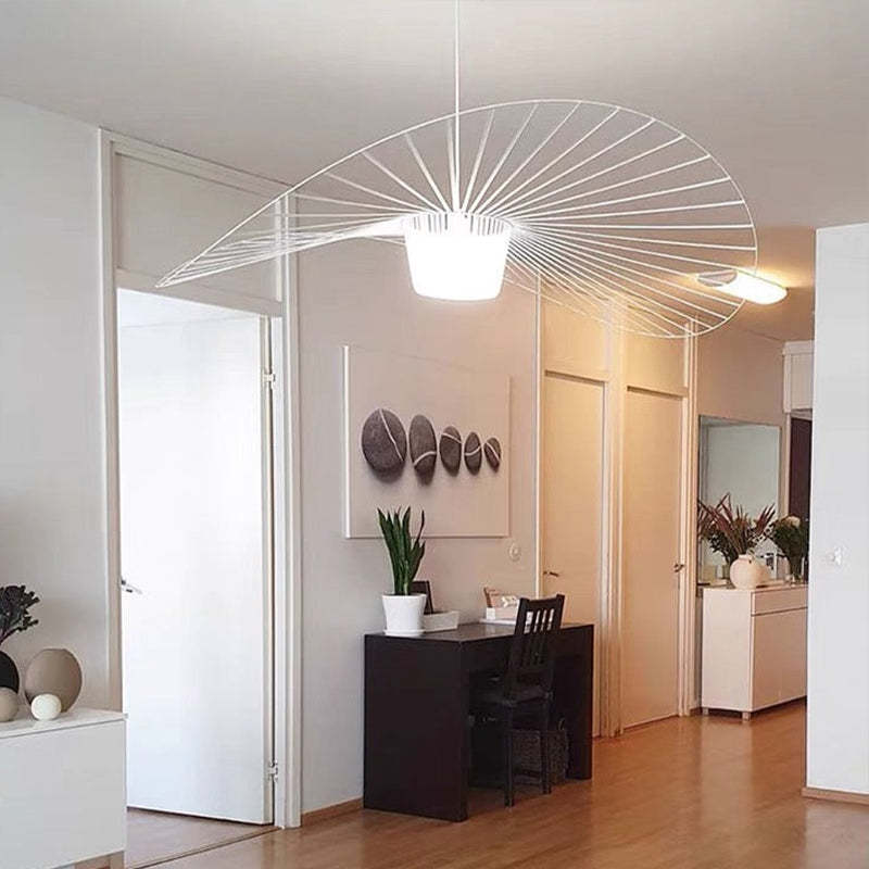 Lampada a sospensione decorativa luce delicata design ondulato