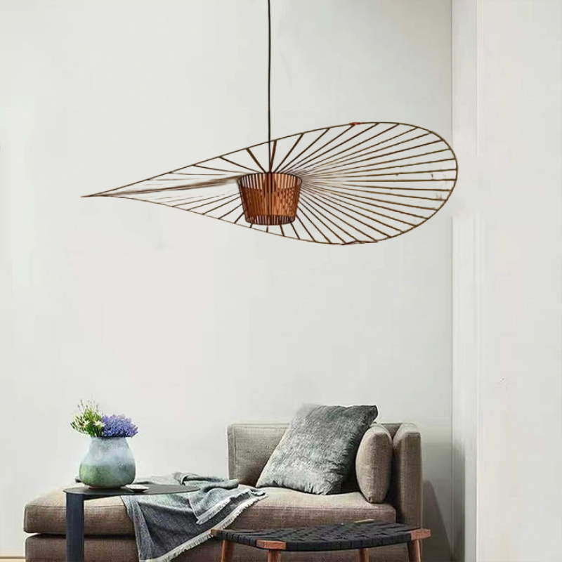 Decorative pendant lamp with soft light and wavy shape