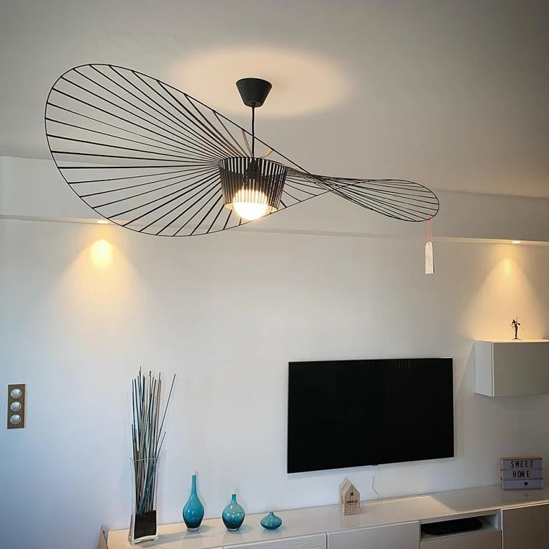 Decorative pendant lamp with soft light and wavy shape