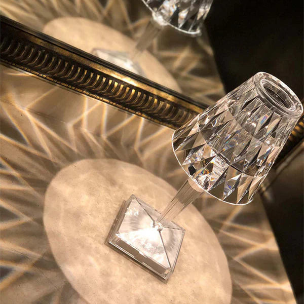 Crystal style table lamp with touch control elegant light wall light