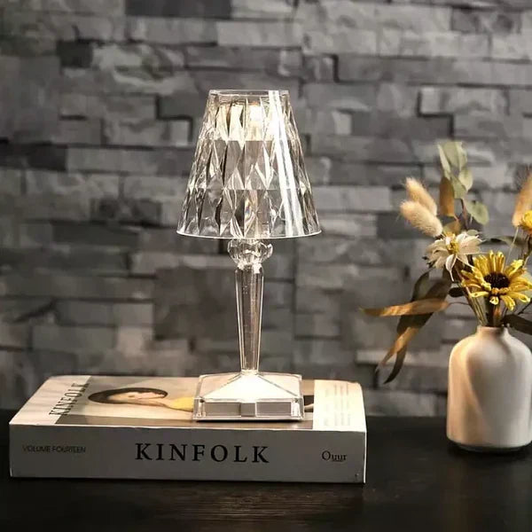 Crystal style table lamp with touch control elegant light wall light