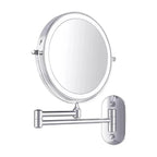 Specchio cosmetico con illuminazione LED regolabile e lampada da parete ricaricabile