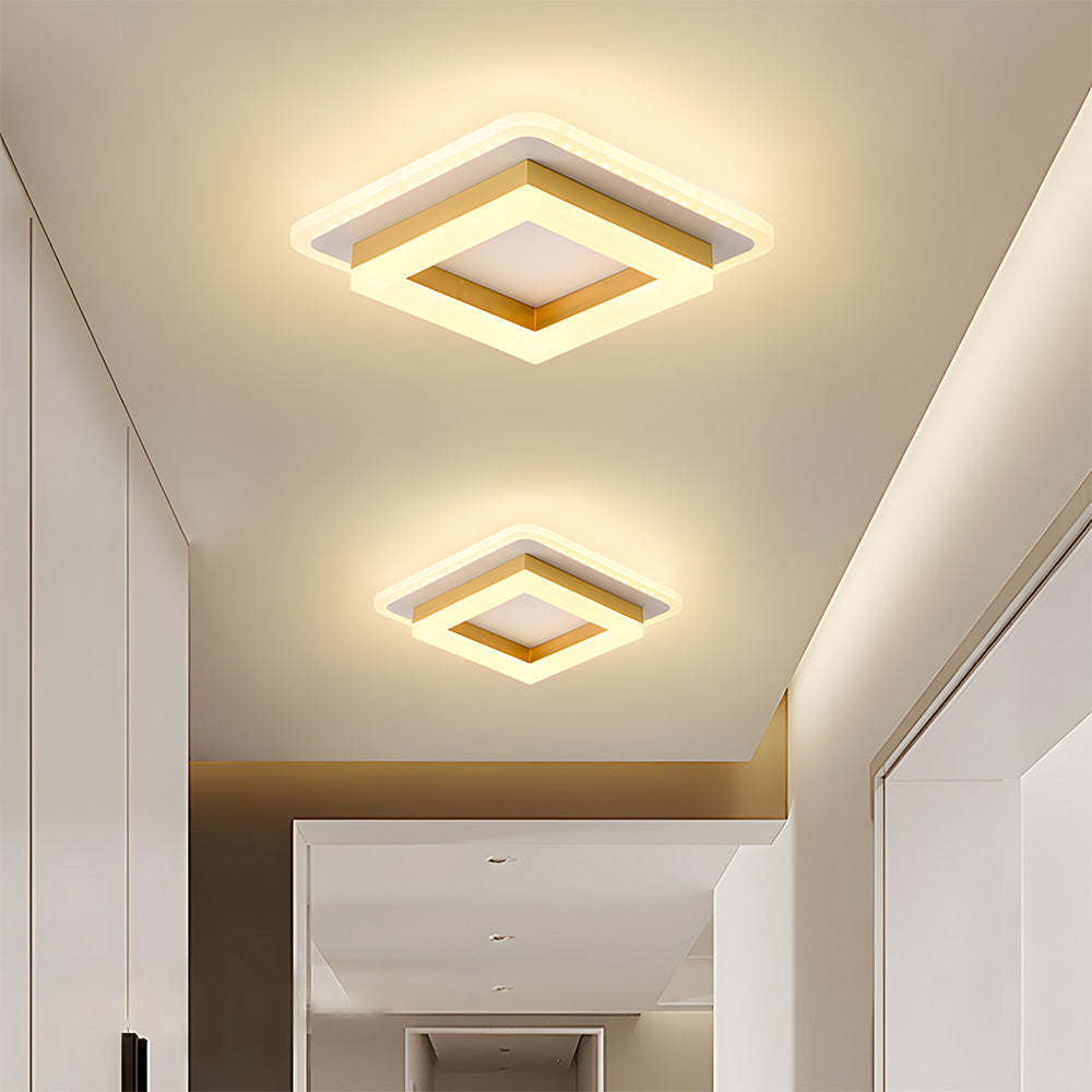 Plafonnier LED moderne carré et fin – Montage encastré compact
