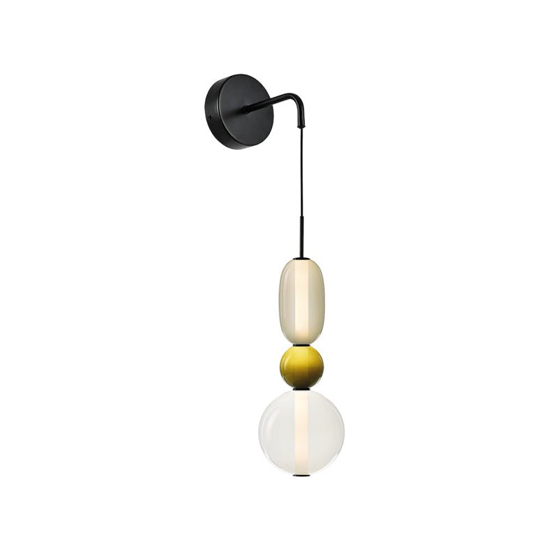 Lampada da parete raffinata in vetro caramellato