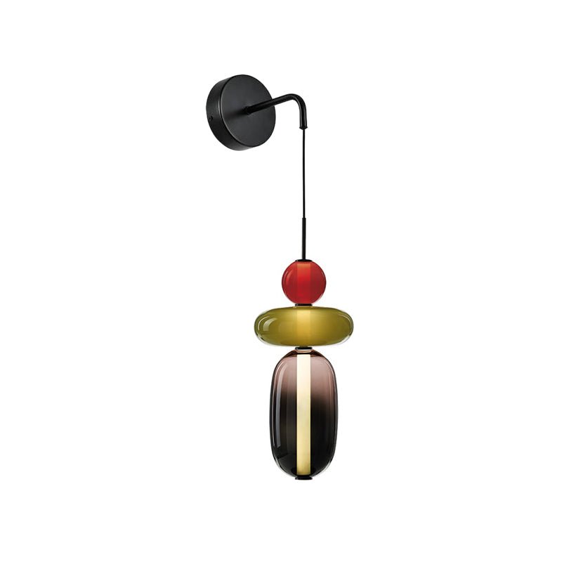 Lampada da parete raffinata in vetro caramellato