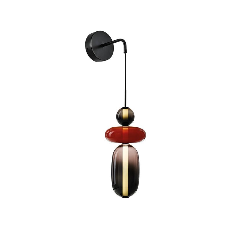 Lampada da parete raffinata in vetro caramellato