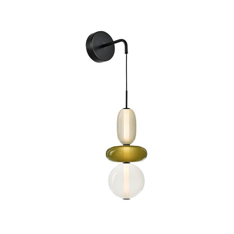 Lampada da parete raffinata in vetro caramellato