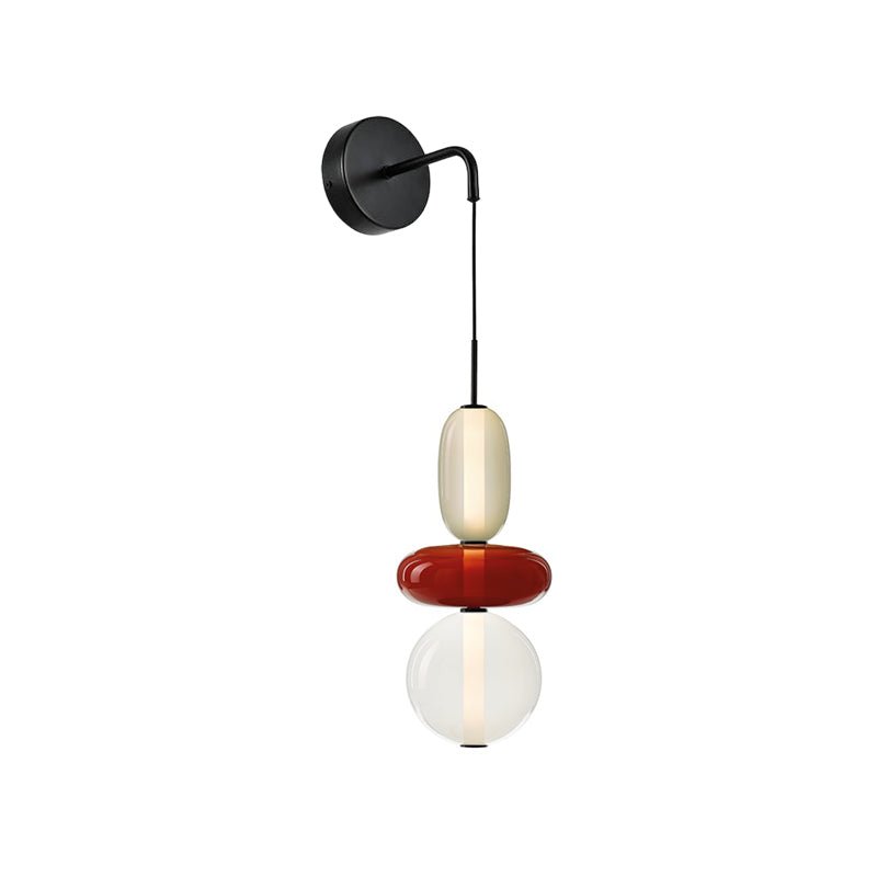 Lampada da parete raffinata in vetro caramellato