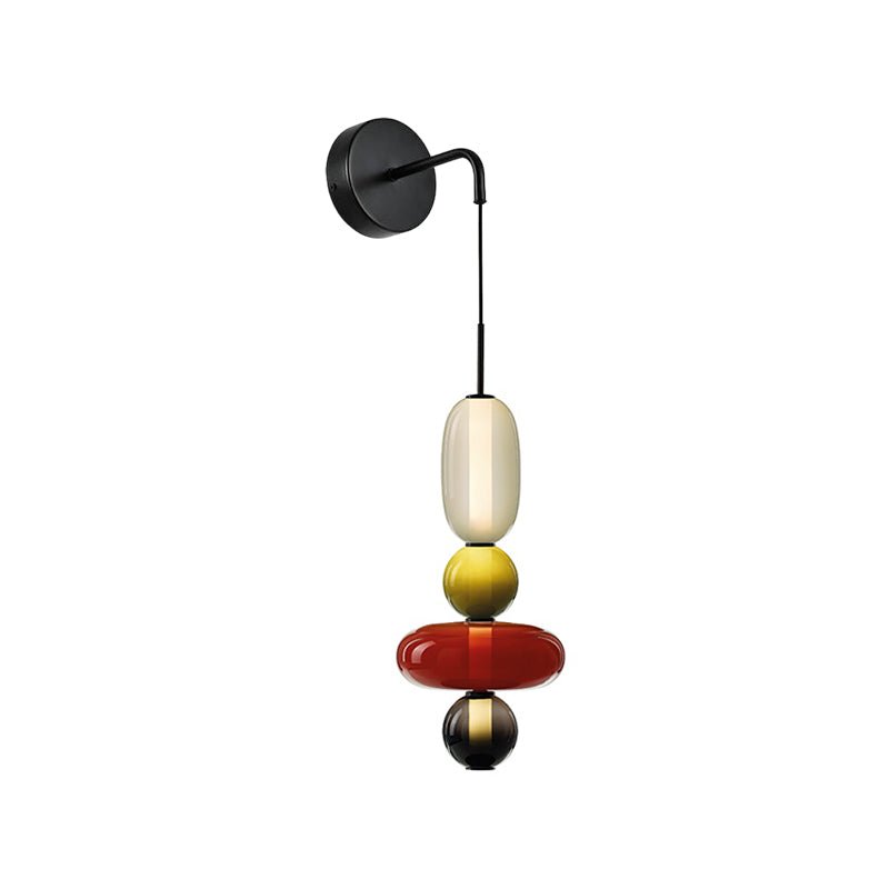 Lampada da parete raffinata in vetro caramellato