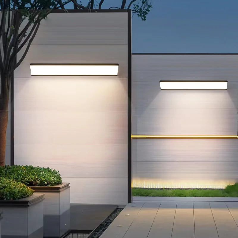 Lampe extérieure LED moderne et étanche à fixer au mur