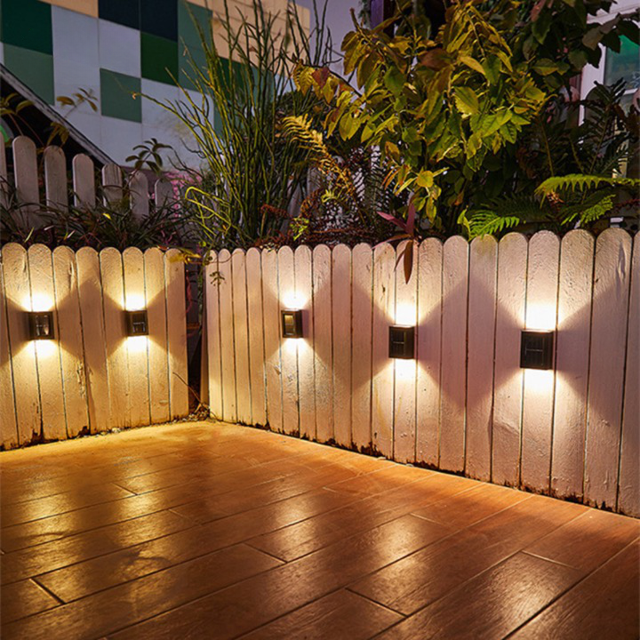 Solar LED wall lights for garden lighting