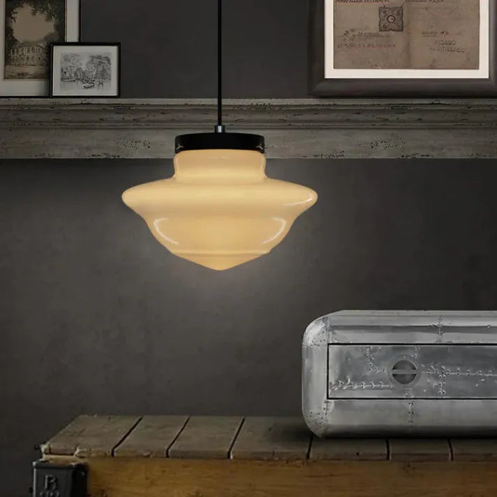 Geometryczna Lampa Wisząca ze Szkła Delikatne Oświetlenie do Wnętrz