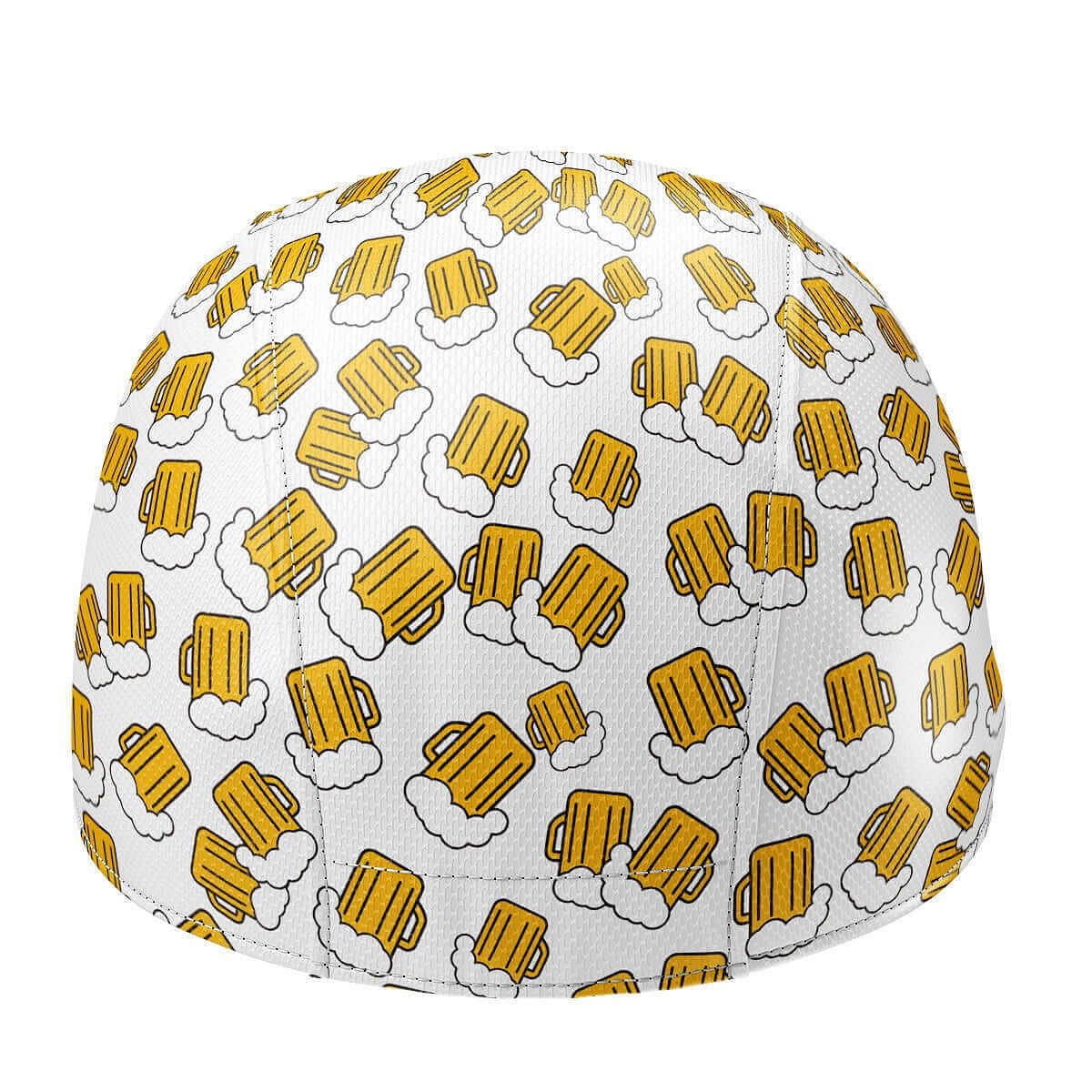 Cappello da ciclismo bianco con stampa di birra, leggero e ad asciugatura rapida