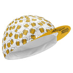 Cappello da ciclismo bianco con stampa di birra, leggero e ad asciugatura rapida