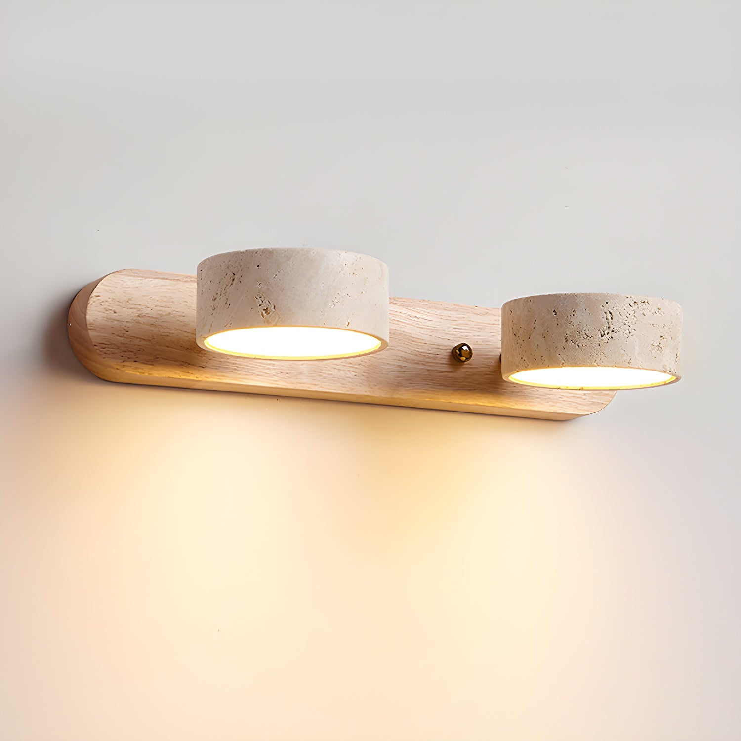 Lampada LED versatile e accogliente in pietra naturale per ingresso, bagno e camera da letto