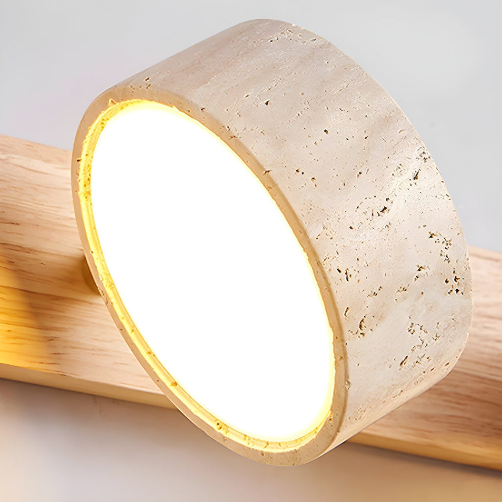 Wszechstronna przytulna lampa LED z naturalnego kamienia do przedpokoju, łazienki i sypialni