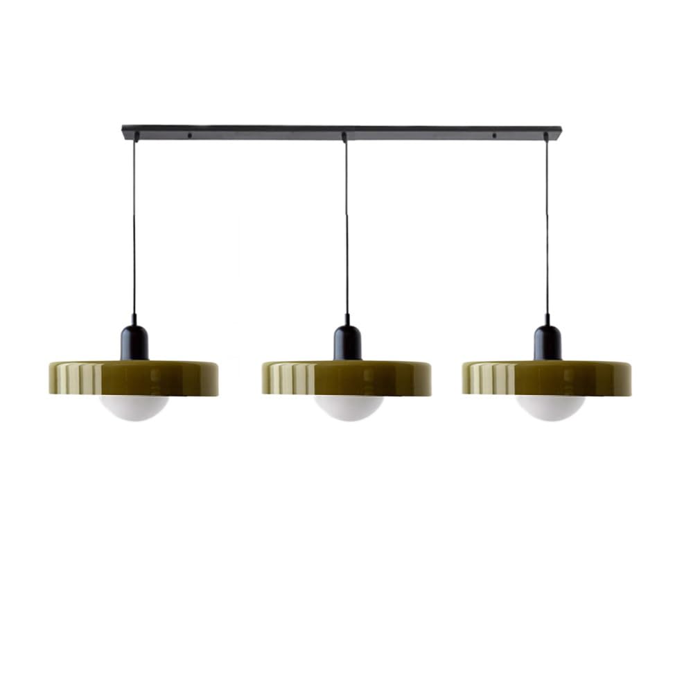 Adjustable contemporary ceiling lamp with three light points for kitchen and dining room