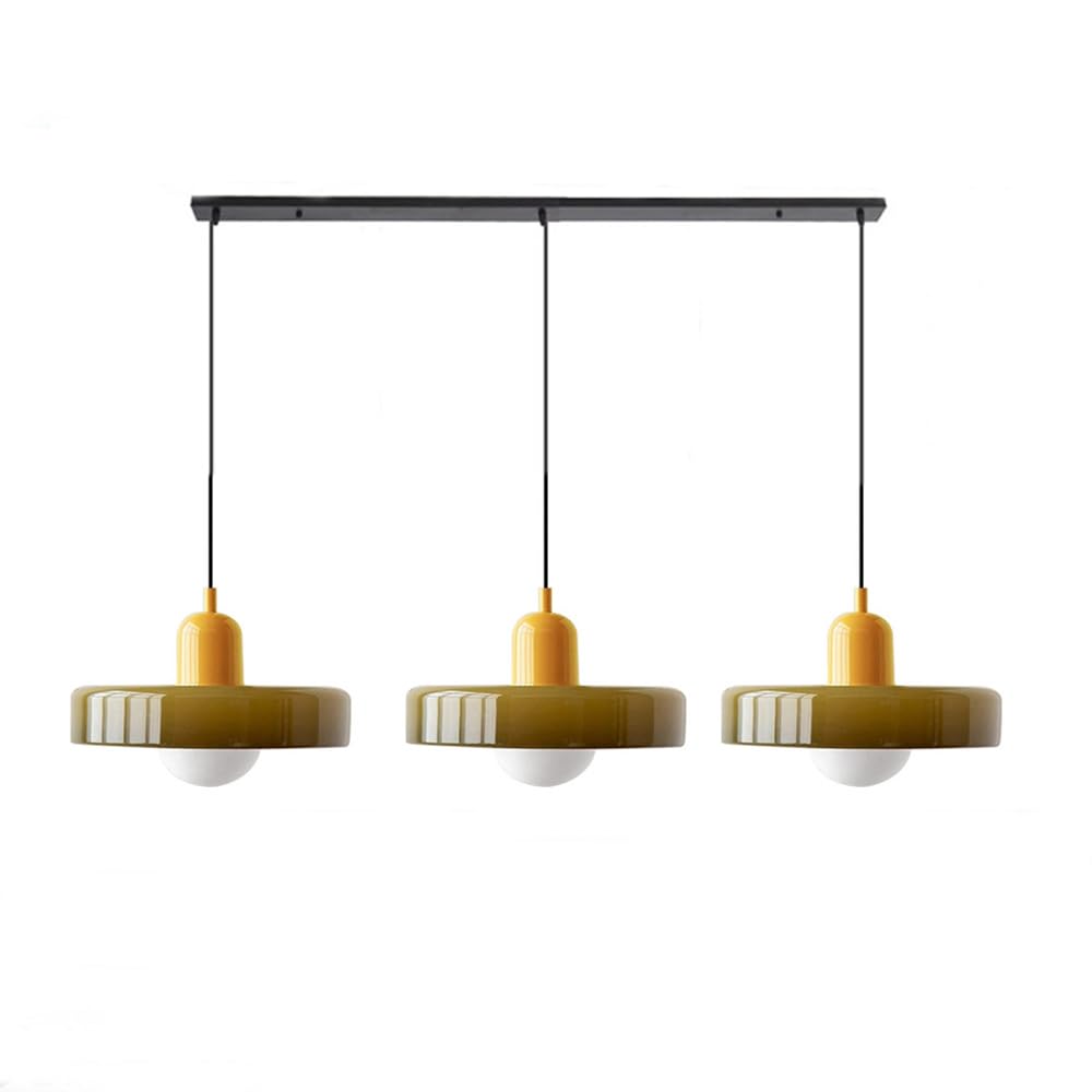 Urzekająca nastrojowa kolorowa 3-punktowa szklana lampa wisząca do wnętrz domowych