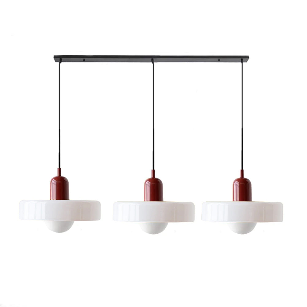Adjustable contemporary ceiling lamp with three light points for kitchen and dining room