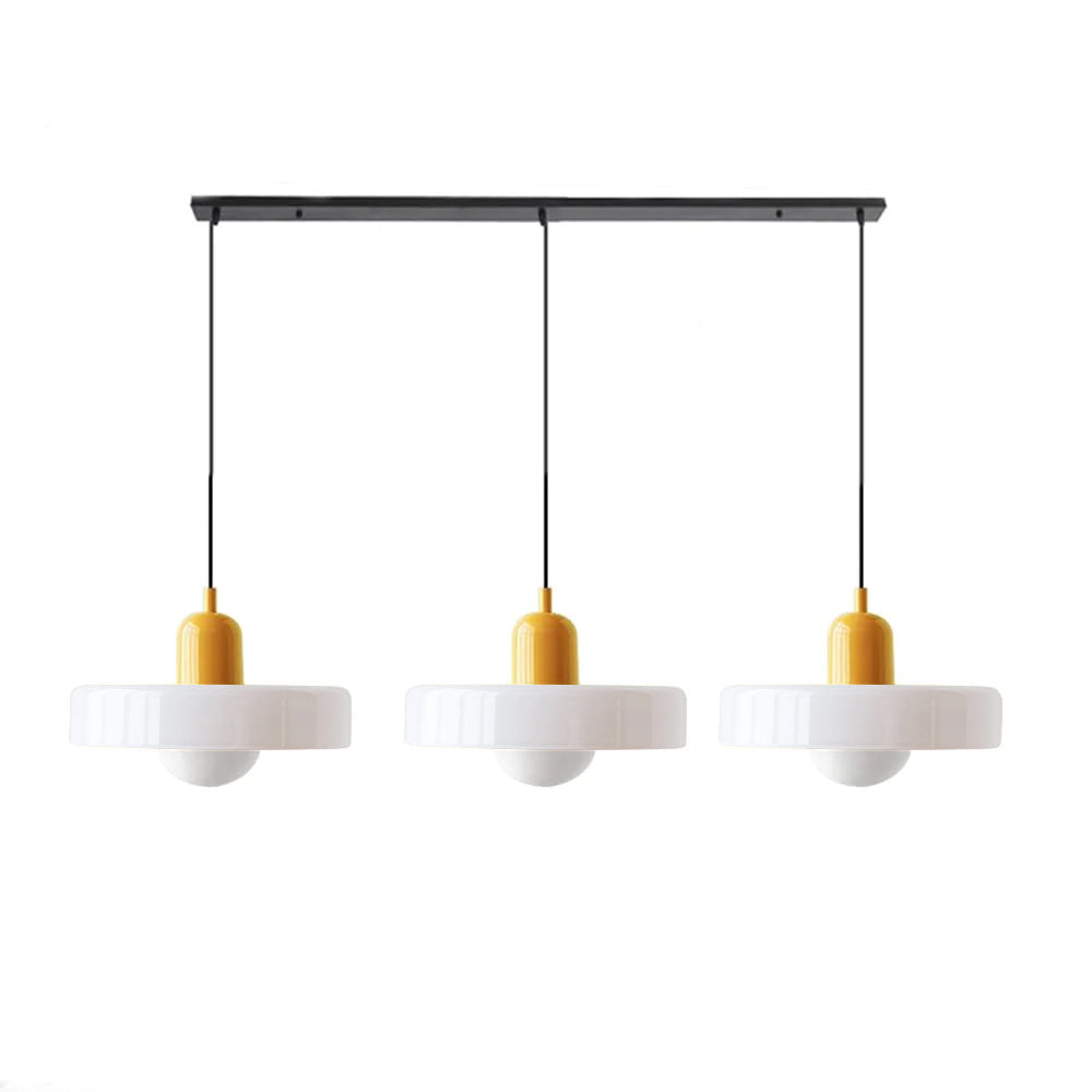 Adjustable contemporary ceiling lamp with three light points for kitchen and dining room