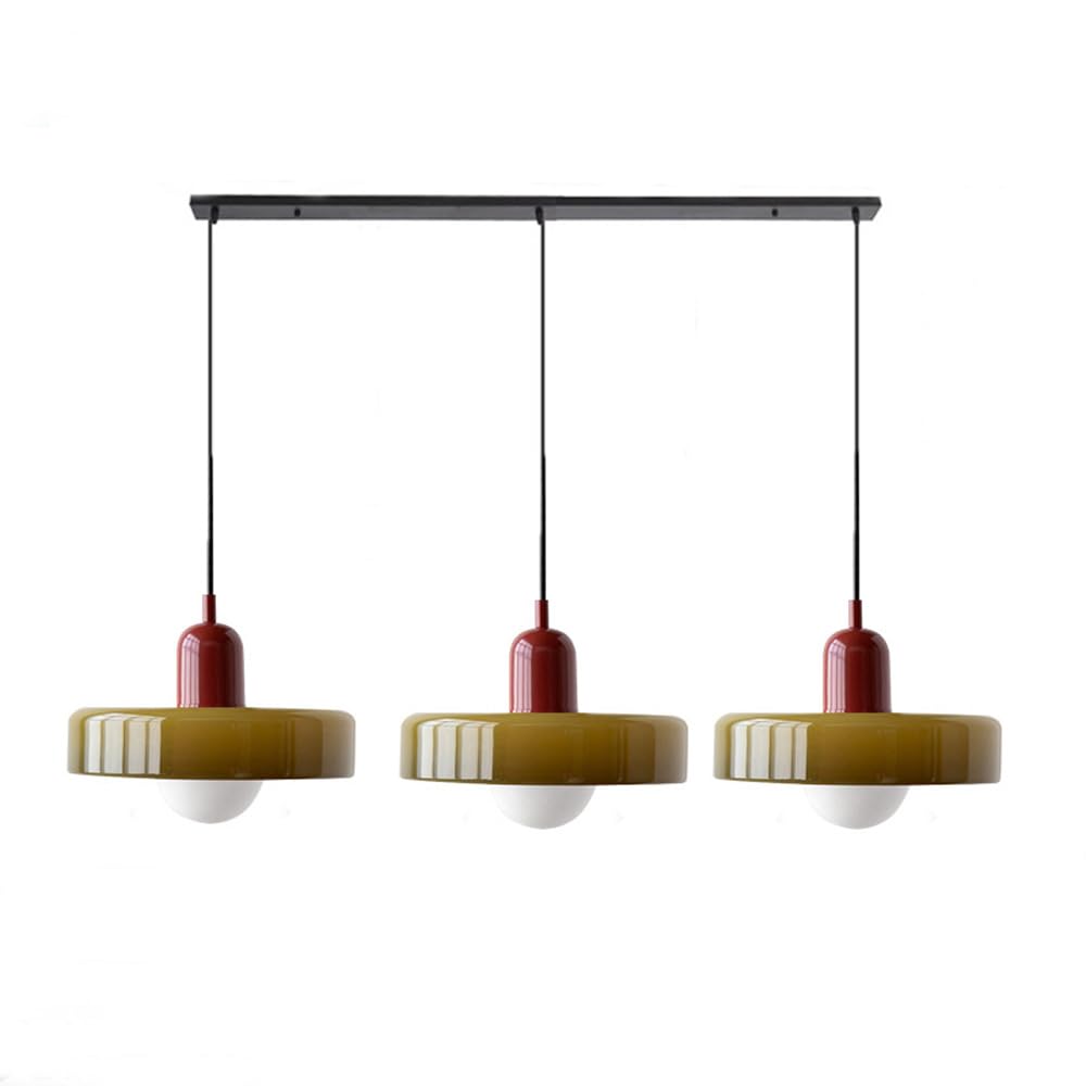 Adjustable contemporary ceiling lamp with three light points for kitchen and dining room