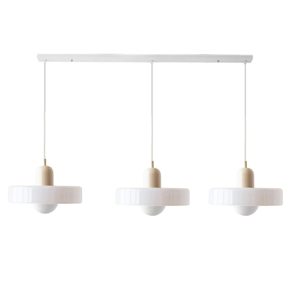 Adjustable contemporary ceiling lamp with three light points for kitchen and dining room