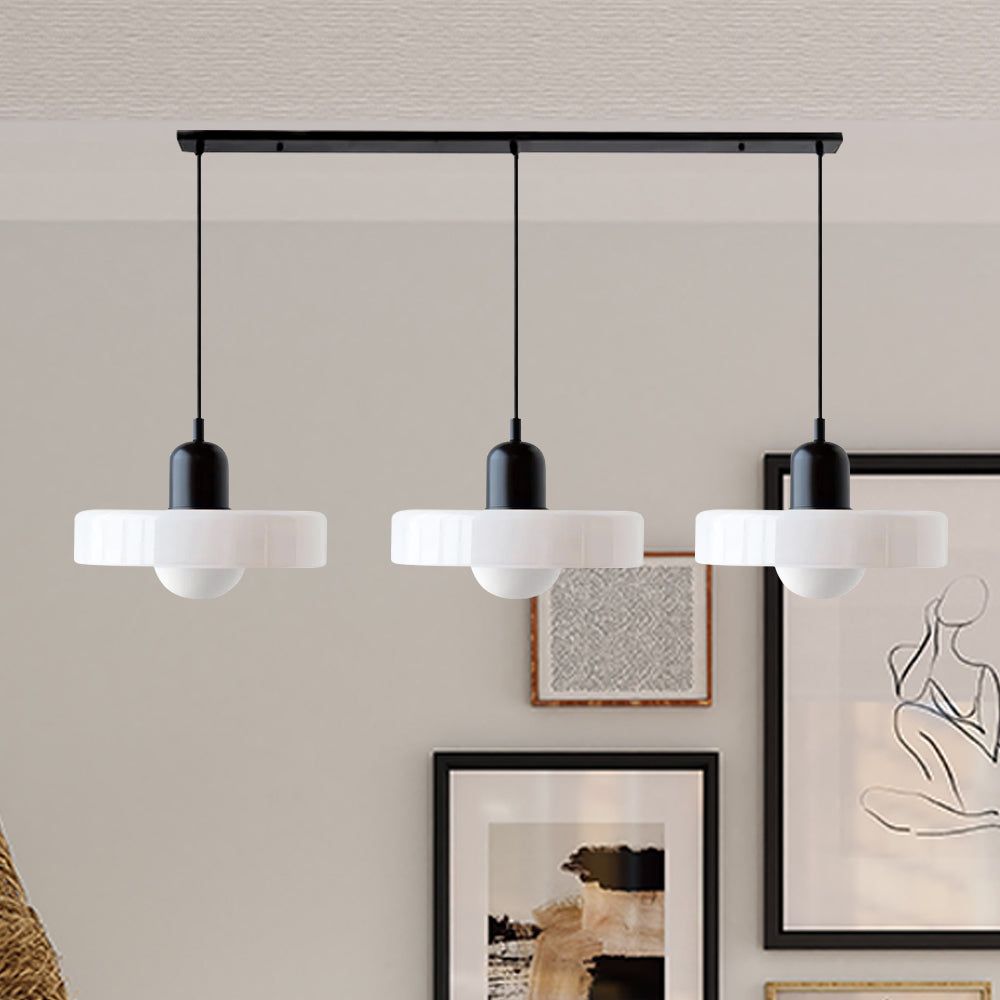 Urzekająca nastrojowa kolorowa 3-punktowa szklana lampa wisząca do wnętrz domowych