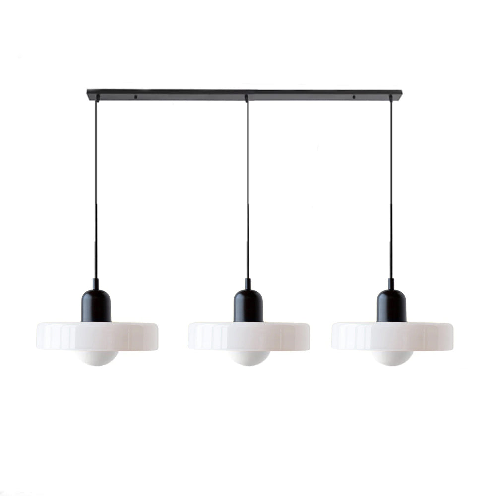 Adjustable contemporary ceiling lamp with three light points for kitchen and dining room