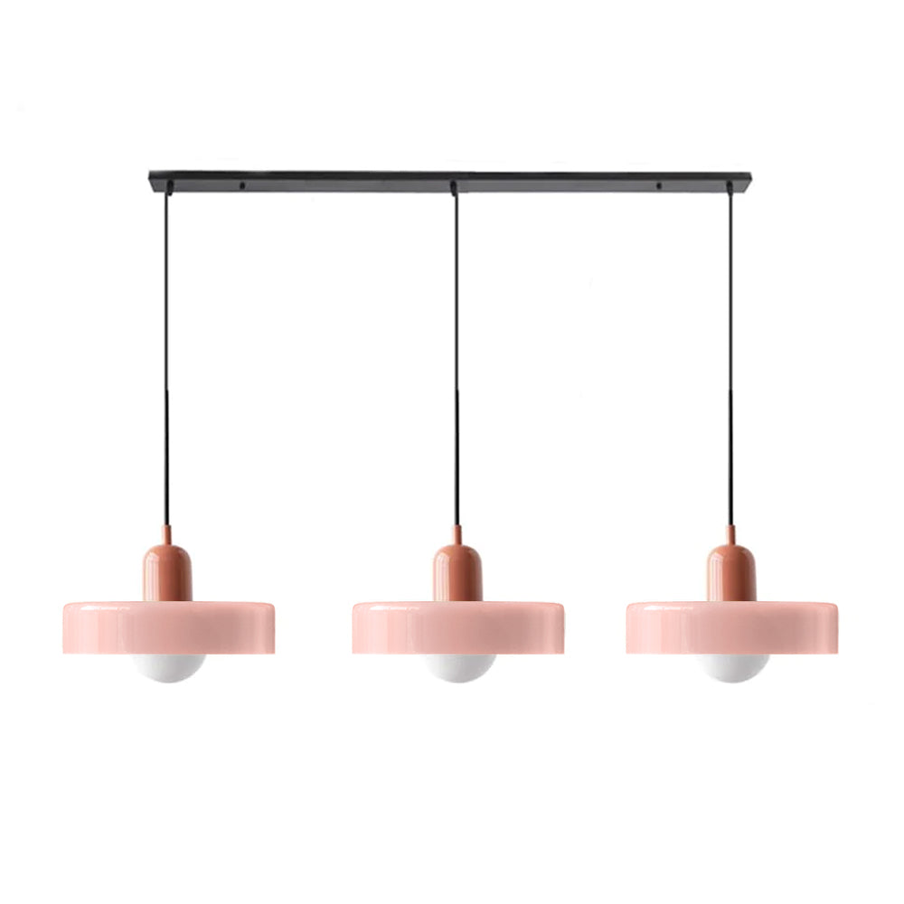Adjustable contemporary ceiling lamp with three light points for kitchen and dining room