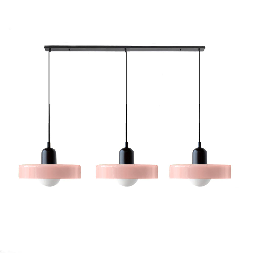 Adjustable contemporary ceiling lamp with three light points for kitchen and dining room