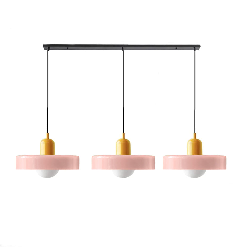Adjustable contemporary ceiling lamp with three light points for kitchen and dining room