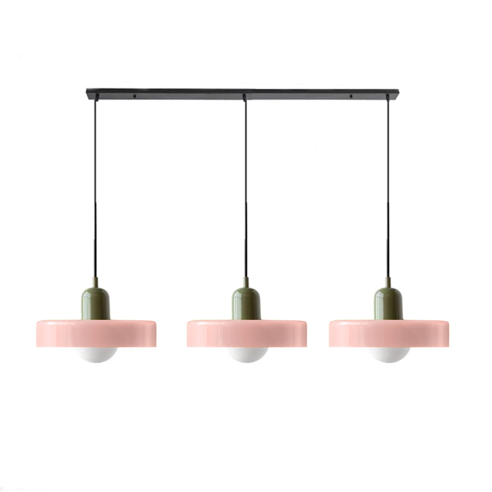 Adjustable contemporary ceiling lamp with three light points for kitchen and dining room