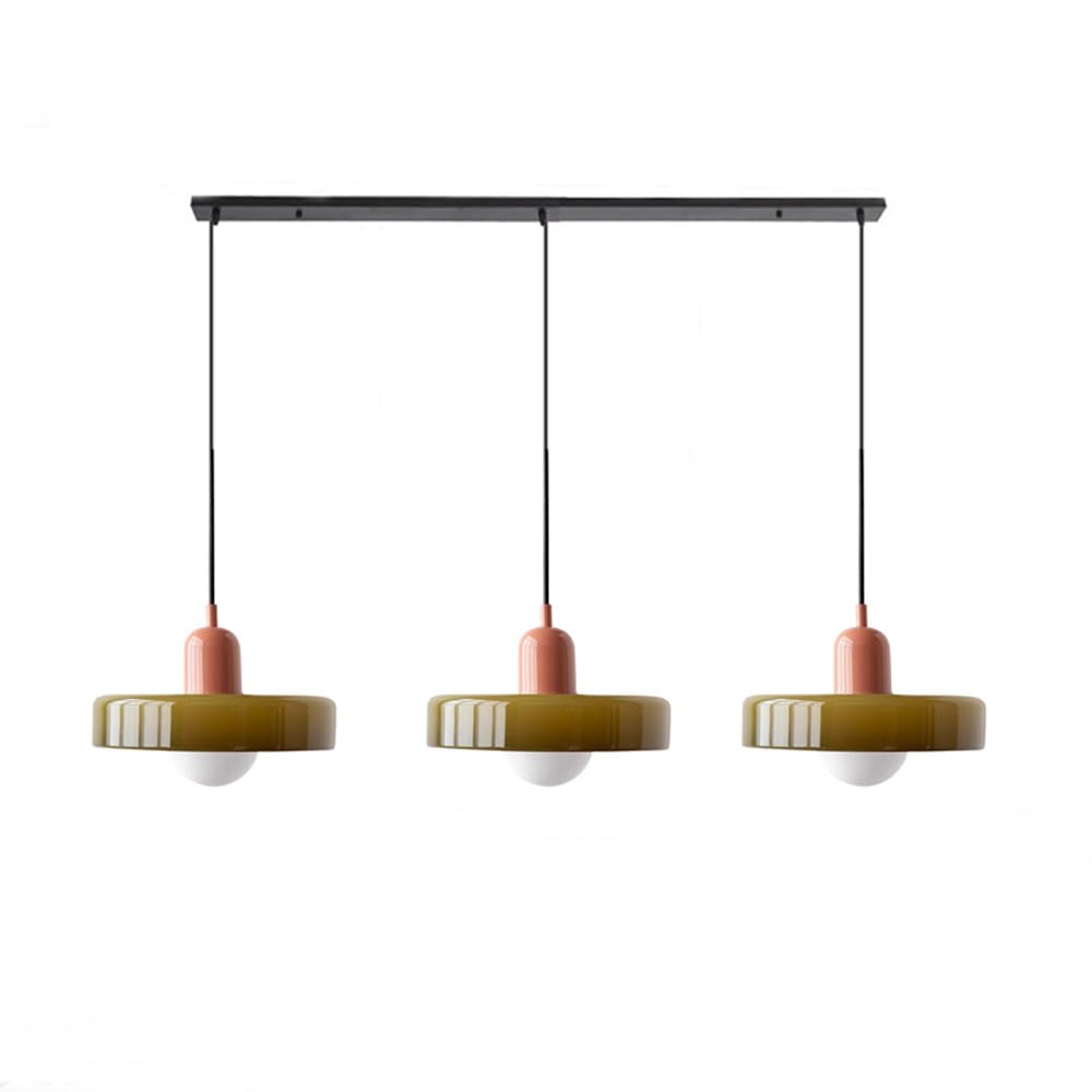 Urzekająca nastrojowa kolorowa 3-punktowa szklana lampa wisząca do wnętrz domowych